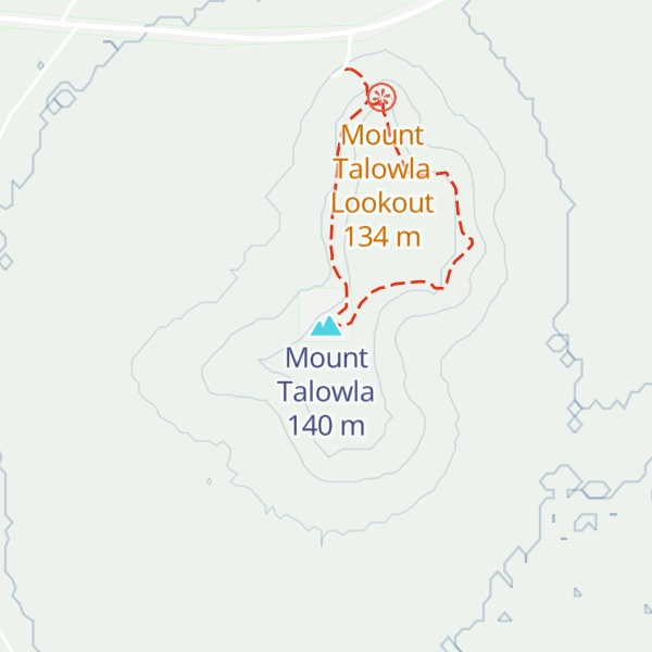 Map of Mount Talowla