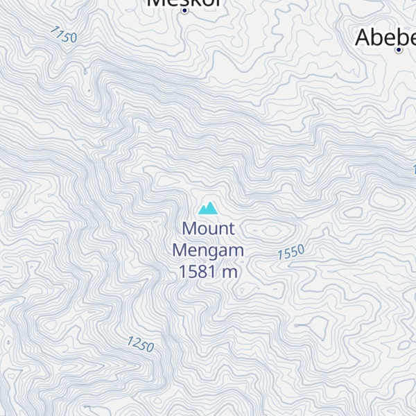 Map of Mount Mengam