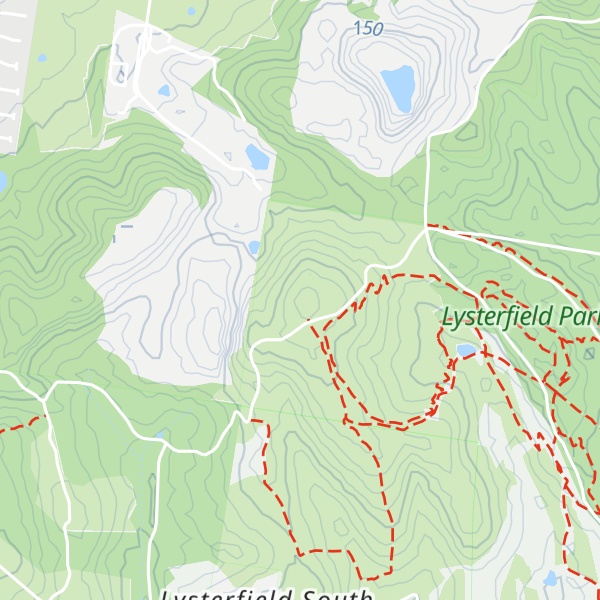 Map of Lysterfield Hills