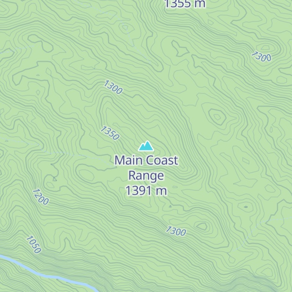 Map of Main Coast Range