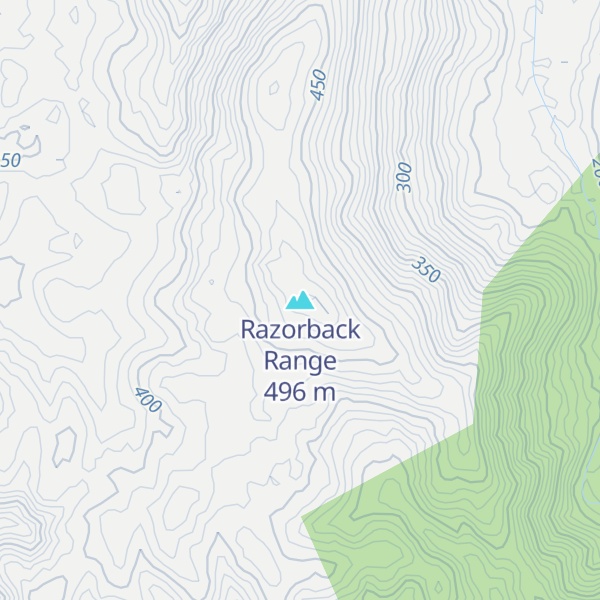 Map of Razorback Range