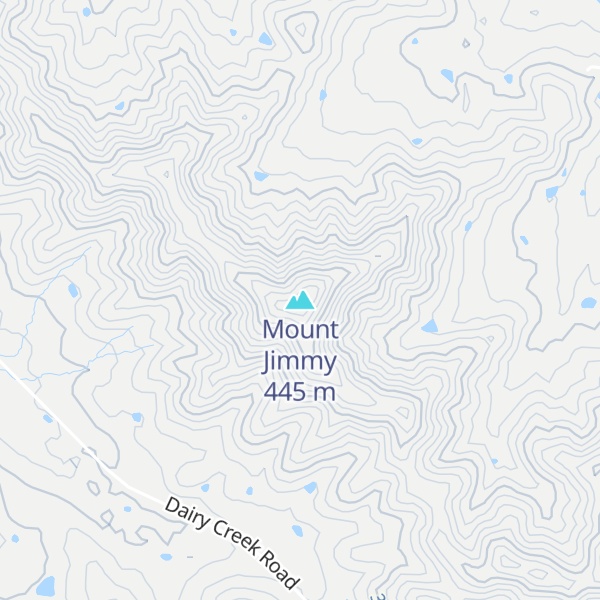 Map of Mount Jimmy