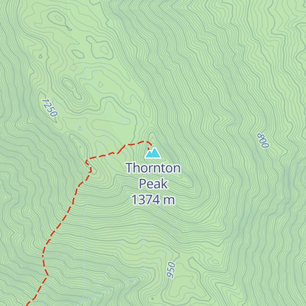 Map of Thornton Peak