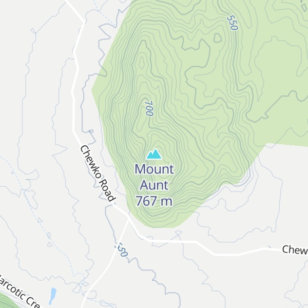 Map of Mount Aunt