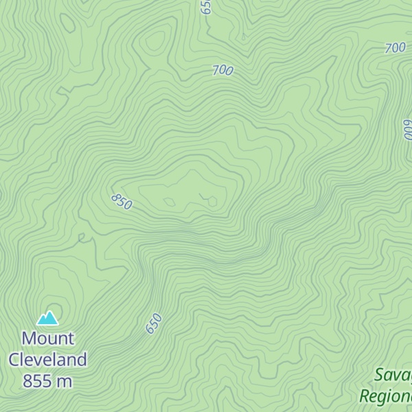 Map of Mt Cleveland