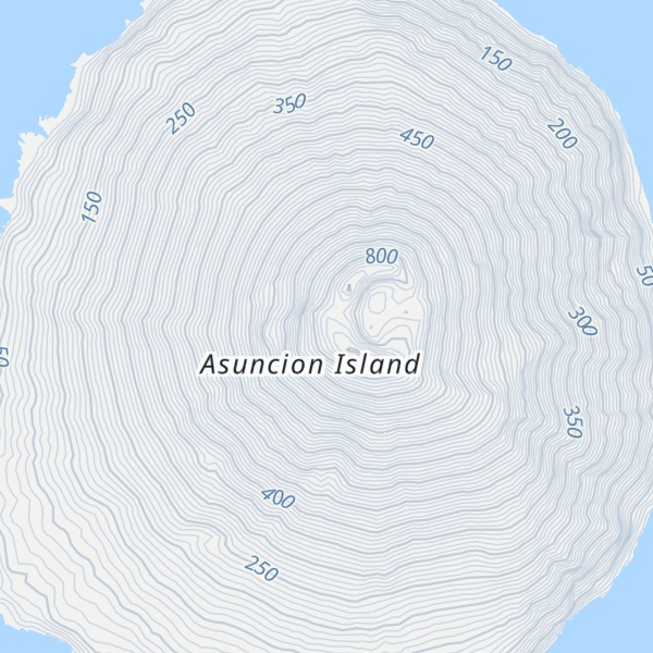Map of Asuncion Stratovolcano - Fumarolic Activities