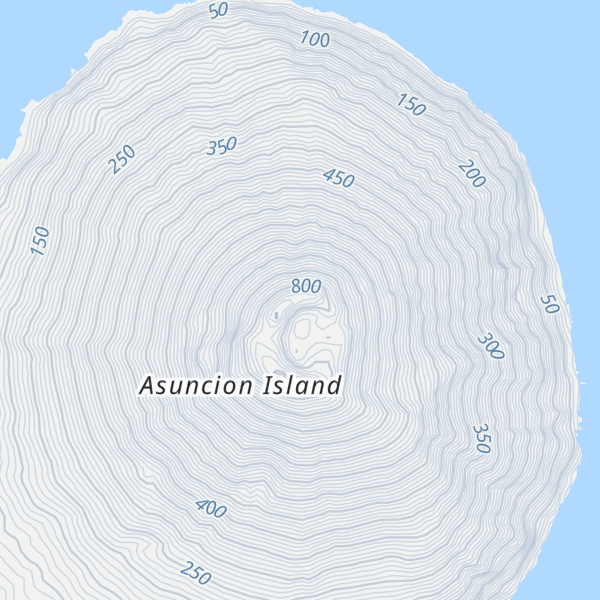 Map of Mount Asuncion