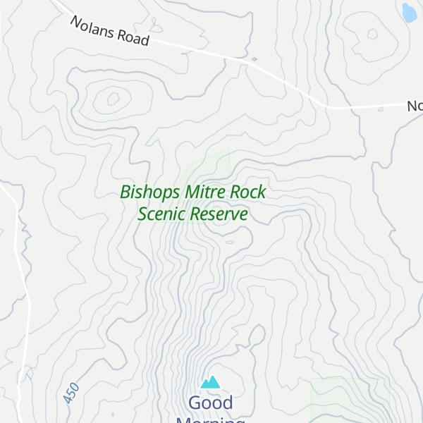 Map of Bishops Mitre Rock