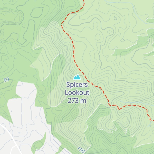 Map of Spicers Lookout
