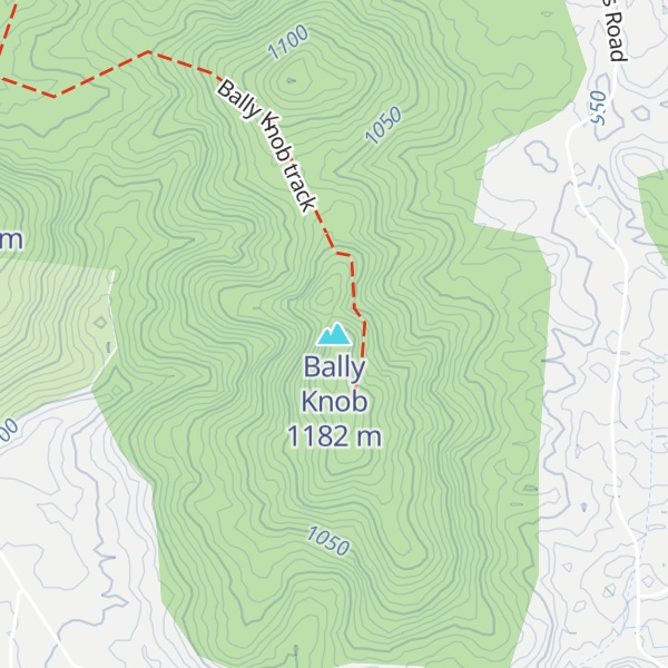 Map of Bally Knob