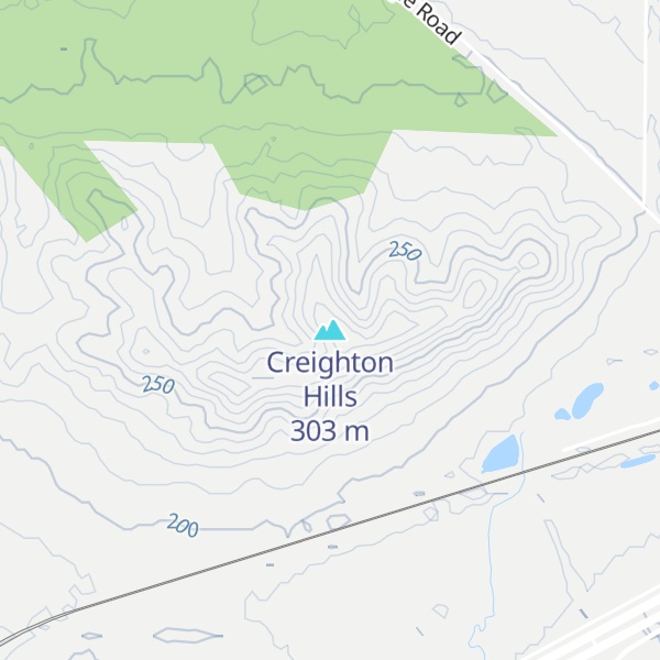 Map of Creighton Hills