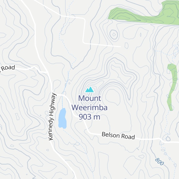 Map of Mount Weerimba
