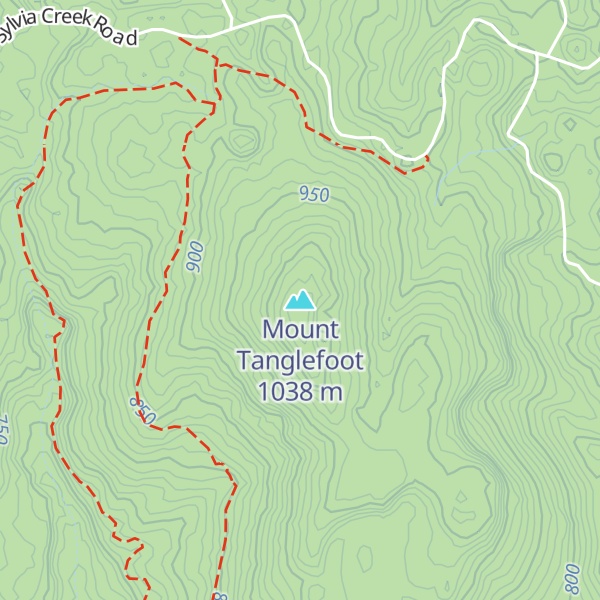 Map of Mount Tanglefoot