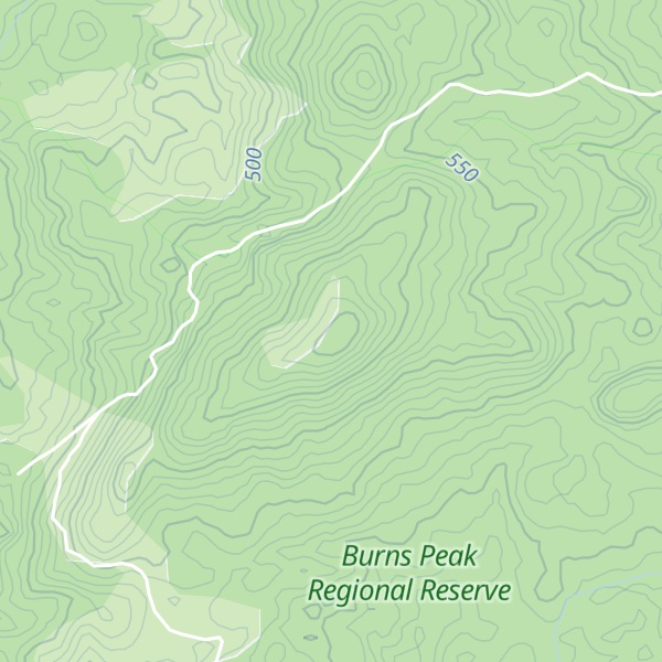 Map of Burns Peak