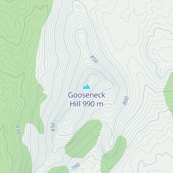 Map of Gooseneck Hill