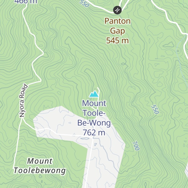 Map of Mount Toole-Be-Wong