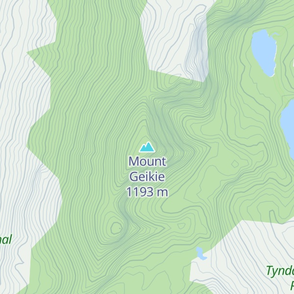 Map of Mount Geikie