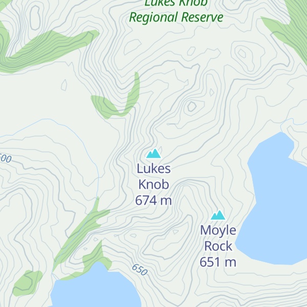 Map of Lukes Knob