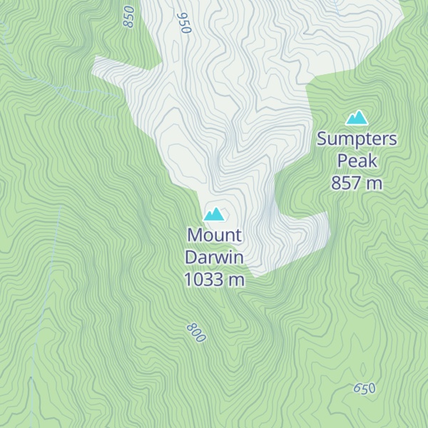 Map of Mount Darwin