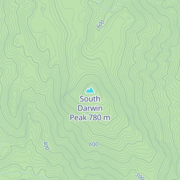 Map of South Darwin Peak