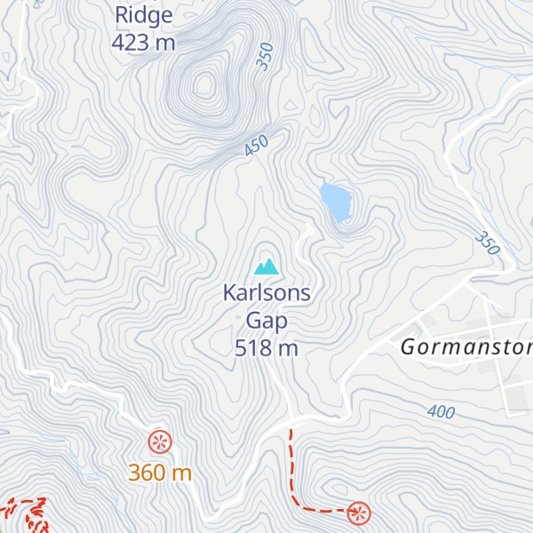 Map of Karlsons Gap