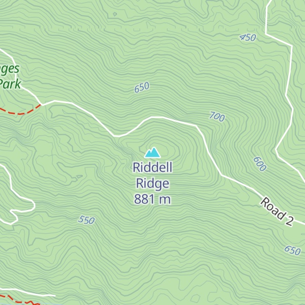 Map of Riddell Ridge