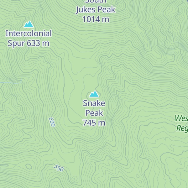 Map of Snake Peak
