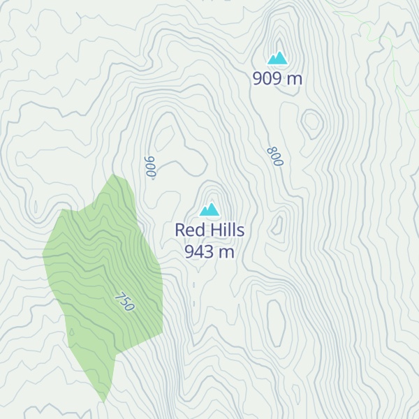 Map of Red Hills