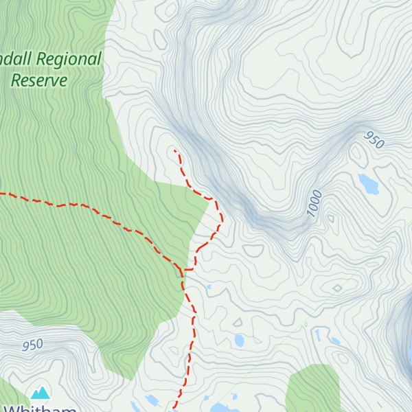 Map of Mount Tyndall