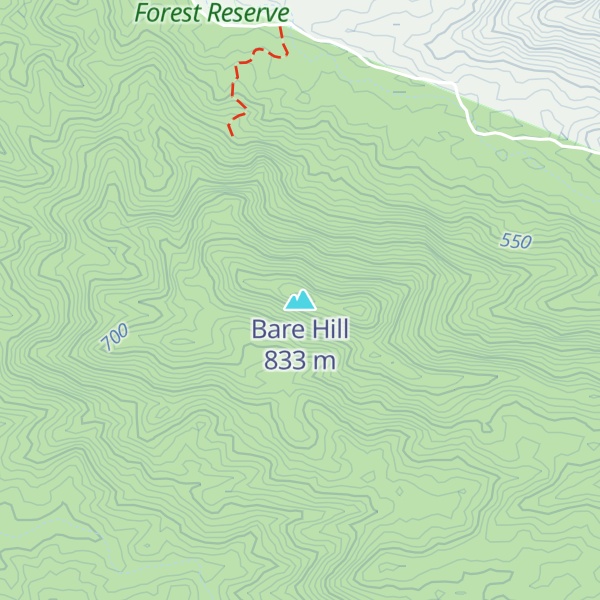 Map of Bare Hill