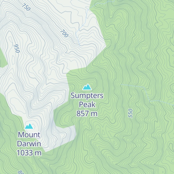 Map of Sumpters Peak