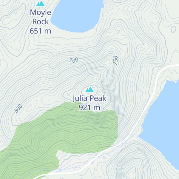 Map of Julia Peak