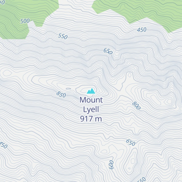 Map of Mount Lyell