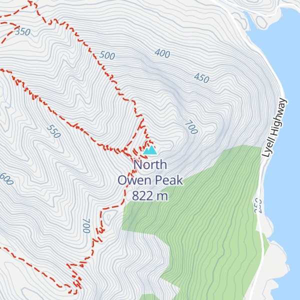 Map of North Owen Peak