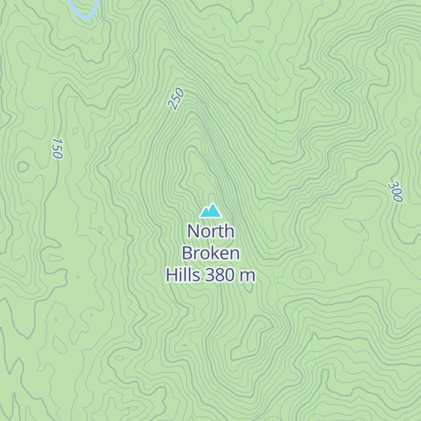 Map of North Broken Hills