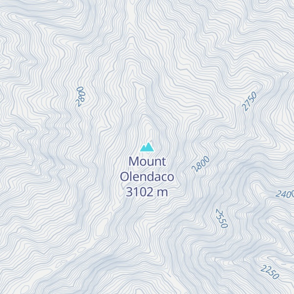 Map of Mount Olendaco
