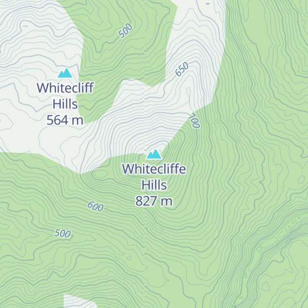 Map of Whitecliffe Hills