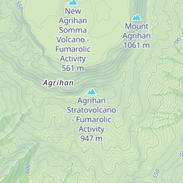 Map of Agrihan Stratovolcano - Fumarolic Activity