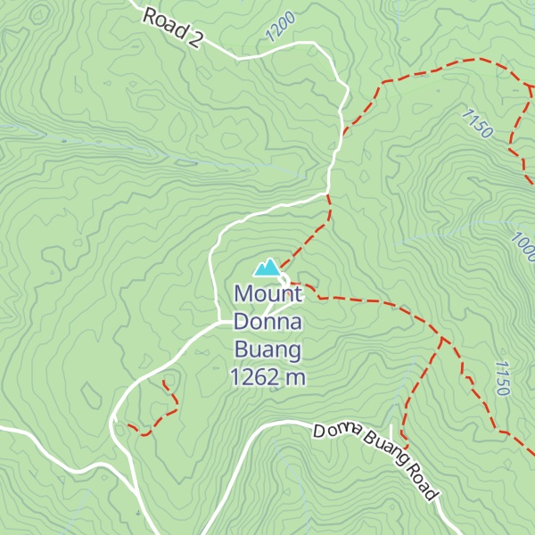 Map of Mount Donna Buang