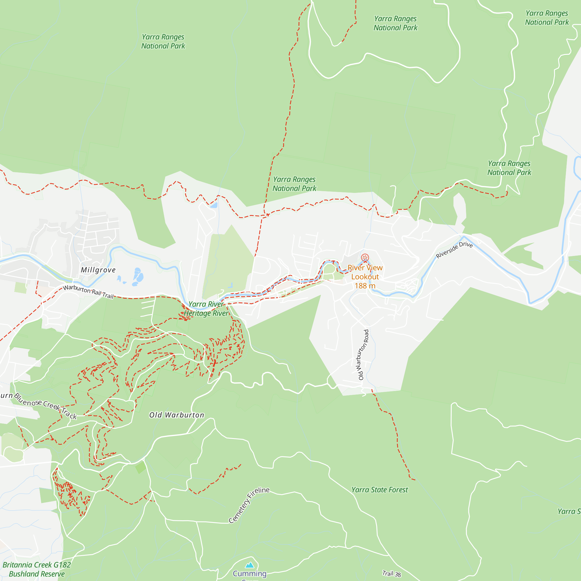 Warburton Tourist Information map