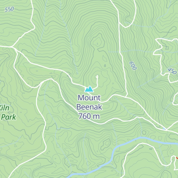 Map of Mount Beenak
