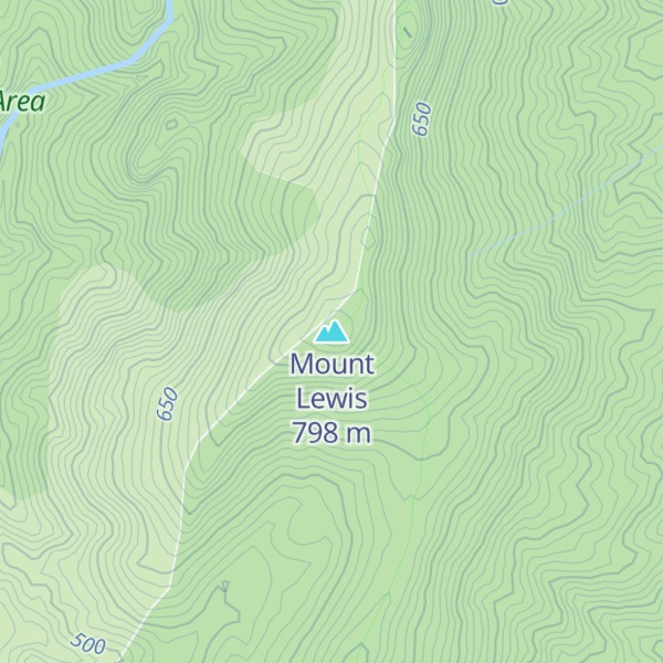Map of Mount Lewis