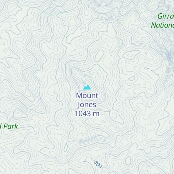 Map of Mount Jones