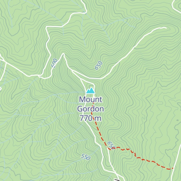 Map of Mount Gordon