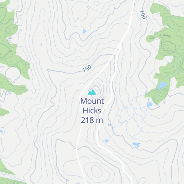 Map of Mount Hicks