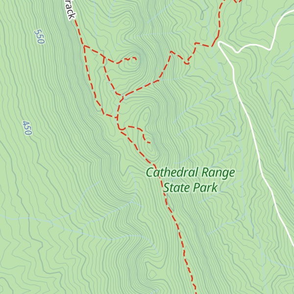 Map of South Jawbone Peak
