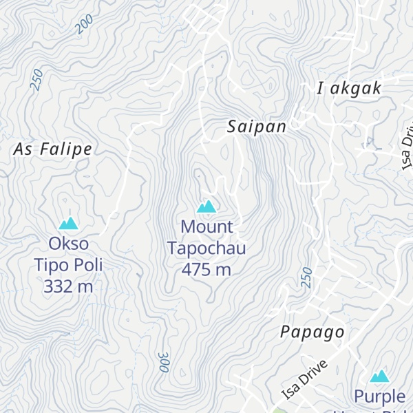 Map of Mount Tapochau