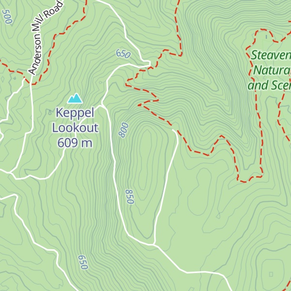 Map of Three Tower Lookout