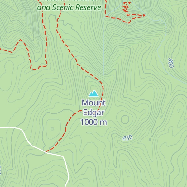 Map of Mount Edgar