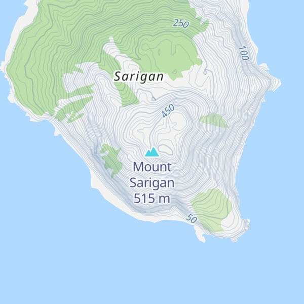 Map of Mount Sarigan